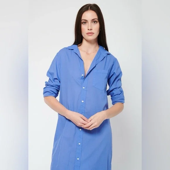 NWT FRANK & EILEEN Rory Woven Long Dress in Periwinkle - Picture 3 of 6